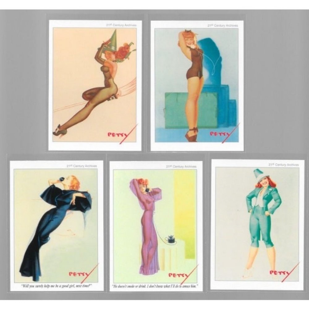 Lot of 5 - 1995 George Petty Pin-Up Girls Red Head Trading Cards